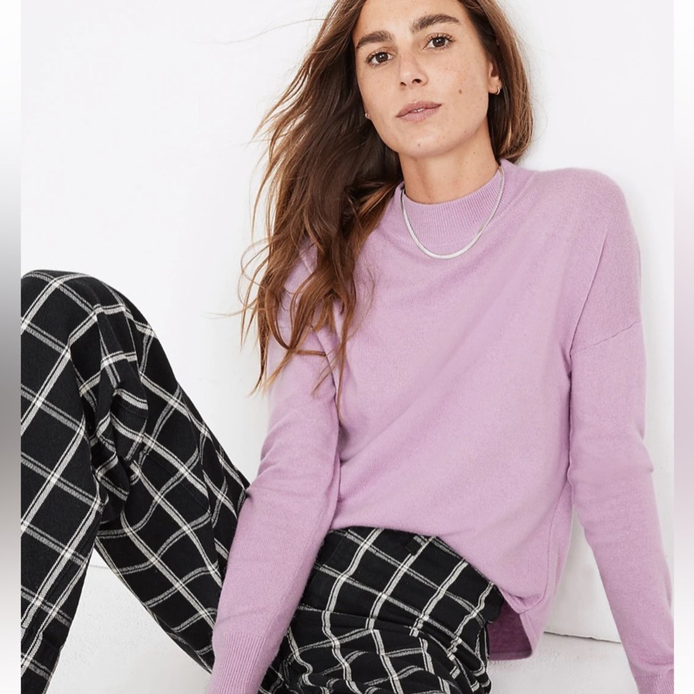 Madewell mock neck long sleeves relaxed soft, size XS Ashbury Mockneck